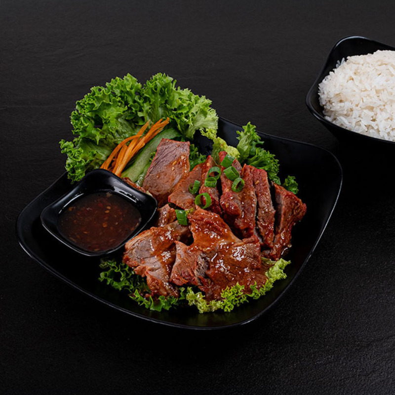 <p>Porc rouge grillé </p>