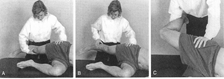 <p>Side-lying passive abduction/extension of upper leg; failure to lower indicates TFL/IT band tightness.</p>