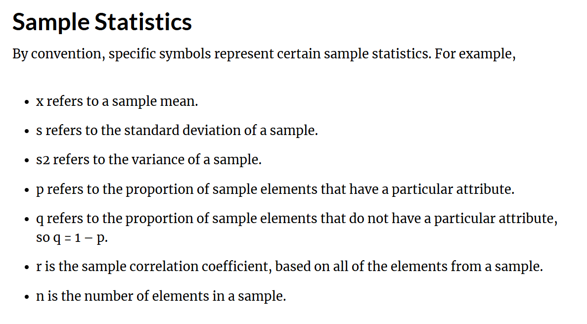 <p>What are Sample Statistics?</p>