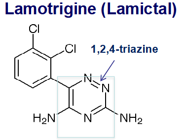 <p>trizene, binds to inactivated sodium channels</p>