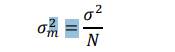 <p>-variance of sampling distribition of the mean is the population variance divided by N, sample size </p><p>-larger sample size,the smaller the variance of the sampling distribution of the mean </p>