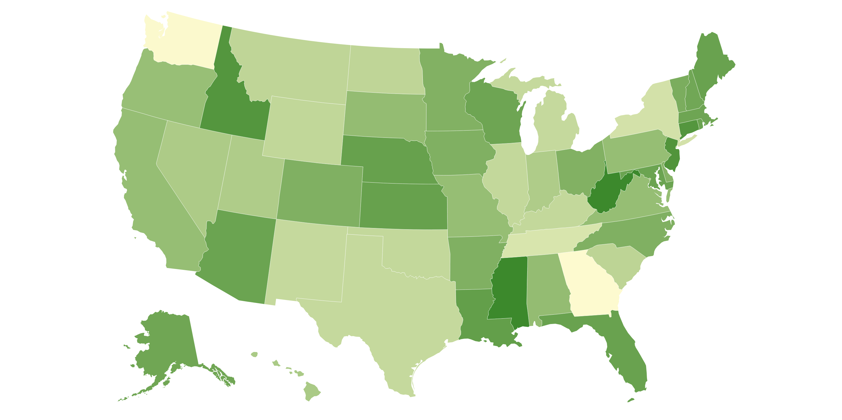 <p>Uses colors, shades, or patterns to show location and distribution of spatial data. Shows rates or other quantitative data.</p>