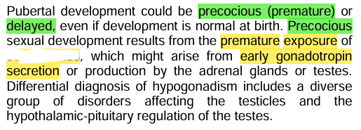 <p><strong><u>Disorder of testicular development</u></strong></p>