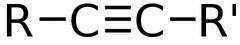 <p>triple bonded carbons</p>