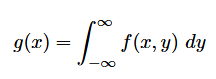 <p>-Integrate y out</p><p>-Use the bounds of y</p>