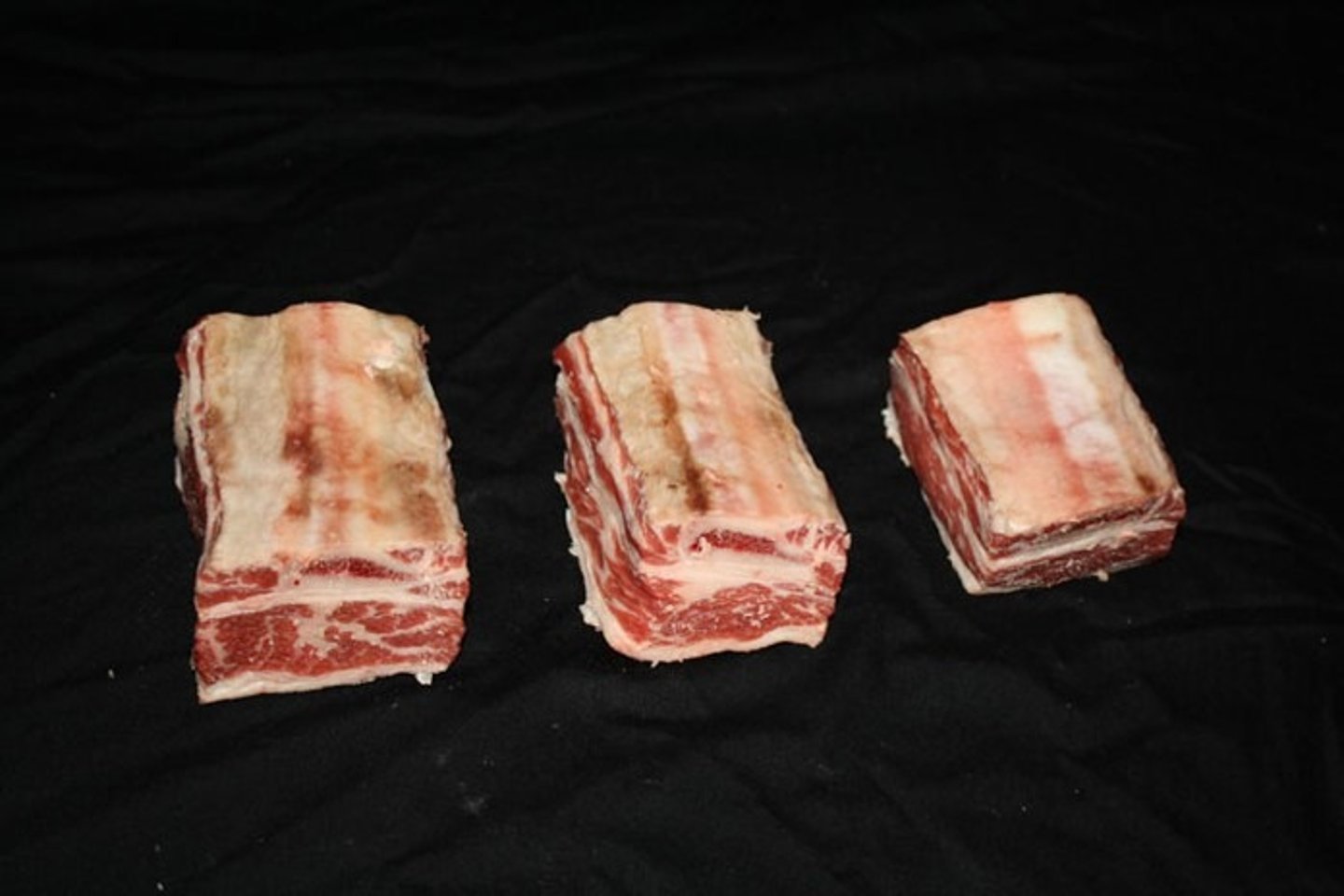 <p>cut fruits or meat into equal sides; about 1/2 - 1" square</p>