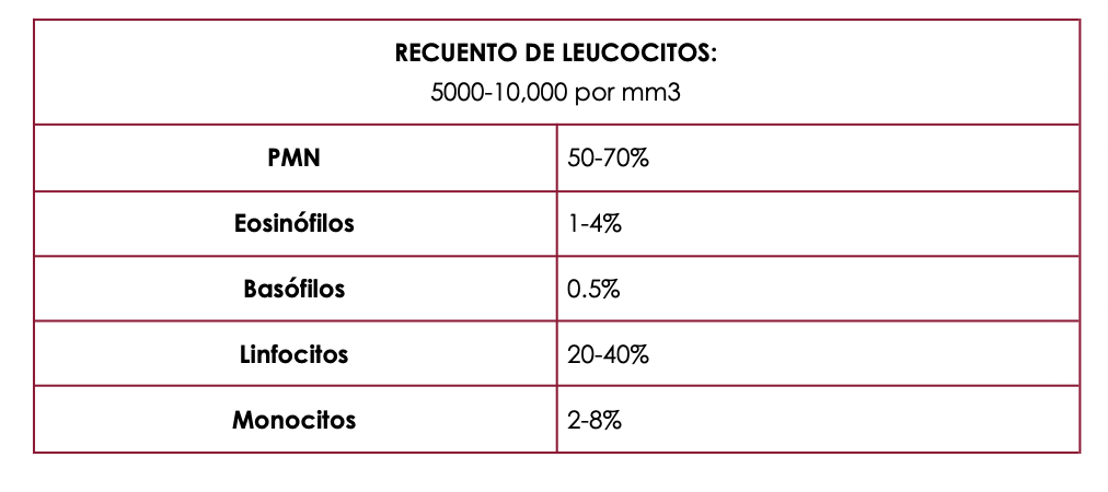 <p>RECUENTO DE LEUCOSITOS </p>