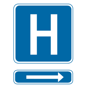 <p>This sign (H →) indicates:</p>