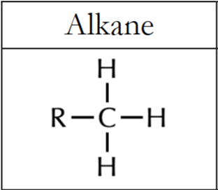 <p>alkane (-C-C)</p>