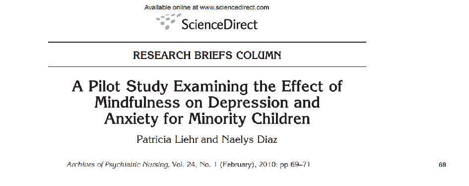 <p><span>1. How it would be cited in the body of the paper:<br>A. as part of the sentence: Liehr and Diaz (2010) tested …<br>B. as a parenthetical: (Liehr & Diaz, 2010)<br>2. How it would look in the reference section of the paper (end of paper):<br>Liehr, P., & Diaz, N. (2010). A pilot study examining the effect of mindfulness on<br>depression and anxiety for minority children. Archives of Psychiatric<br>Nursing, 24(1), 69-71.</span></p>
