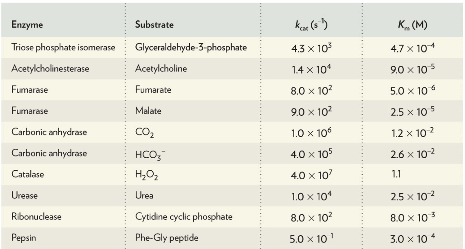 <p>What is the specificity constant of ribonuclease for cytidine cyclic phosphate? </p>