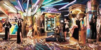 <p><span>Recognize LaChapelle by his </span><strong>hyper-saturated colors</strong><span>, "plastic" textures, and </span><strong>Pop Surrealist</strong><span> aesthetic. His work features elaborate, high-production sets blending </span><strong>celebrity culture with religious iconography</strong><span>. Look for "more-is-more" maximalism where high-gloss fashion meets provocative social commentary, often reimagining Renaissance masterpieces through a kitschy, vividly fluorescent lens.</span></p>