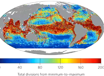 <p>Much more activity visible near and along the equator</p>
