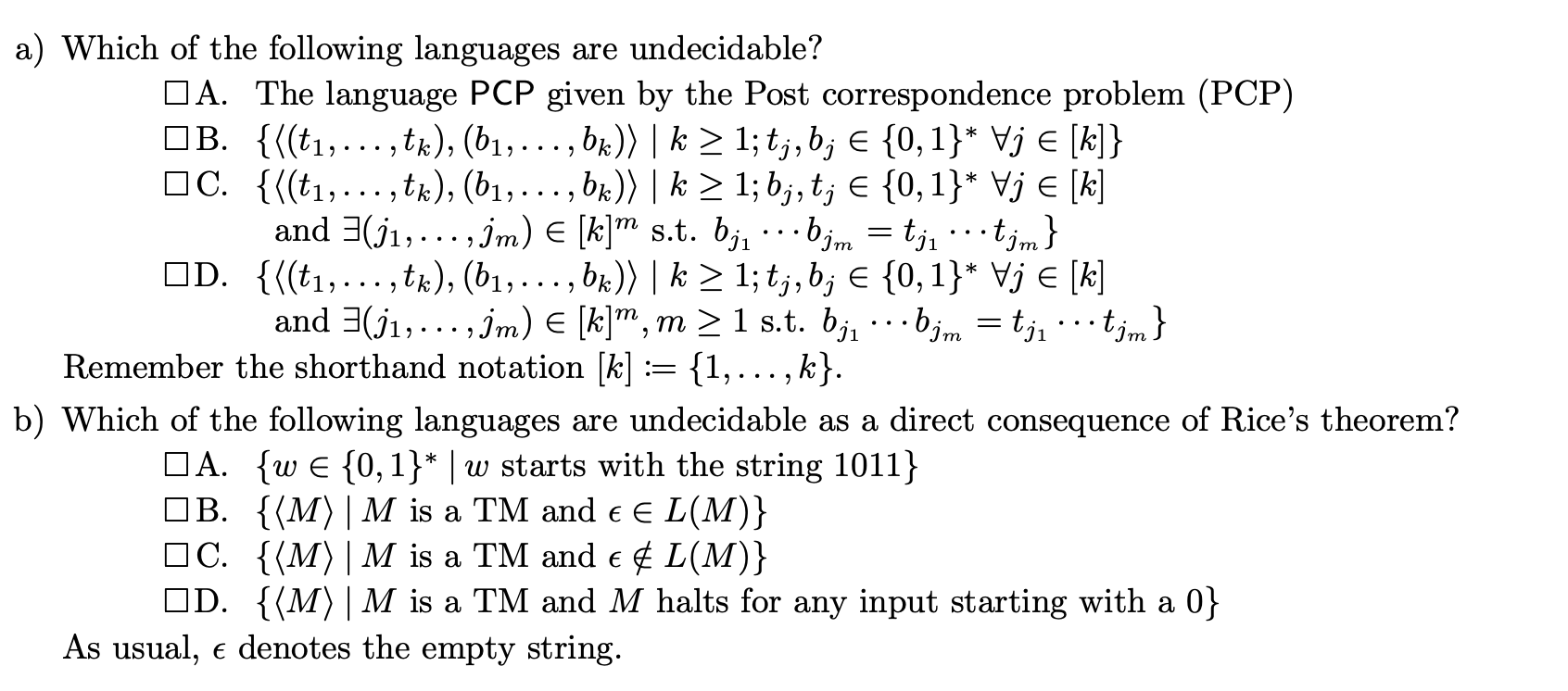 <p>Can be multiple correct or none</p>