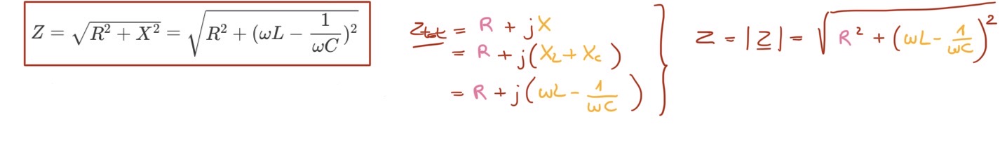 <p>The magnitude of the total complex impedance…</p>