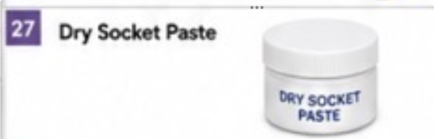 <p>Dry Socket Paste</p>