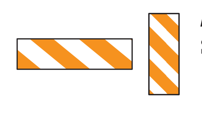 <p>What do the stripes on these signs indicate? </p>