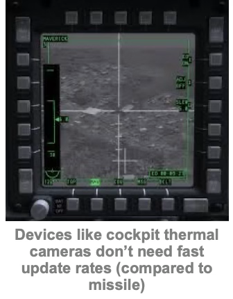 <p>serial scan</p><ul><li><p>rotating mirror scans sequentially</p></li><li><p>one piece of the picture at a time</p></li></ul><p>less expensive than staring sensors</p><p>prone to mechanical failure</p><p>good when fast update rate not needed</p><p></p>