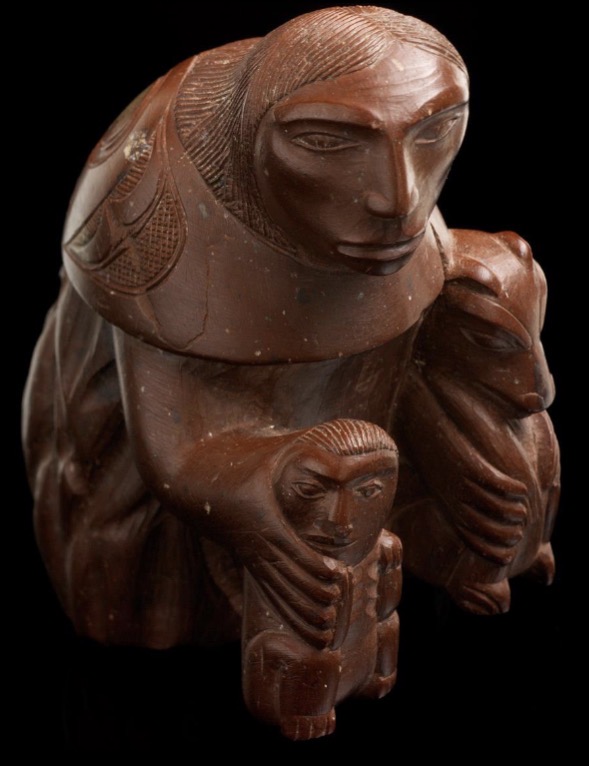 <p>Bear Mother Carving</p>