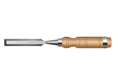 <p>- A piece of steel that is pointed at one end and flat on the other end </p><p>- Can be positioned on the stone and hit on the flat end with a mallet to wear away excess stone</p>