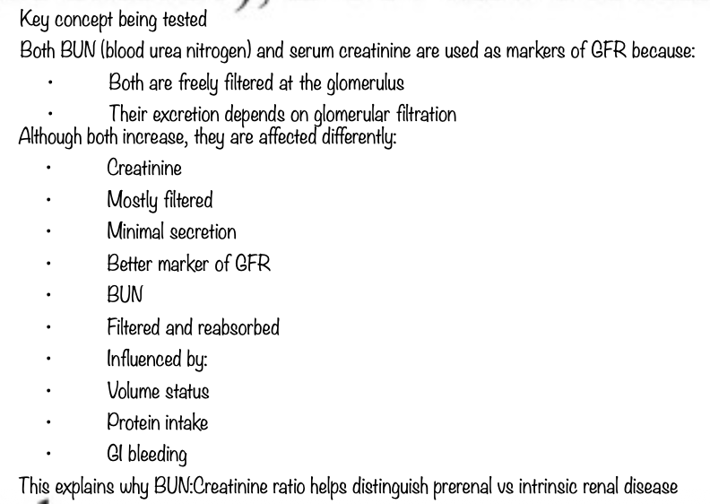 <p>A- Both increase in serum.</p>