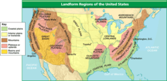 <p>a region that has similar landforms throughout</p>
