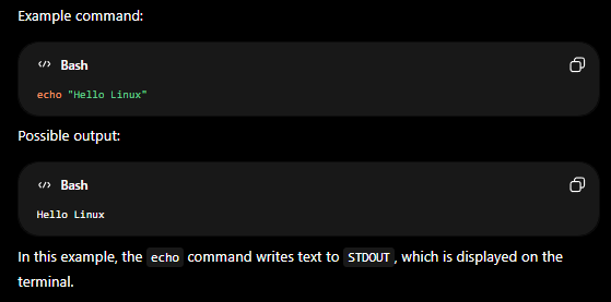 <p>STDOUT</p>