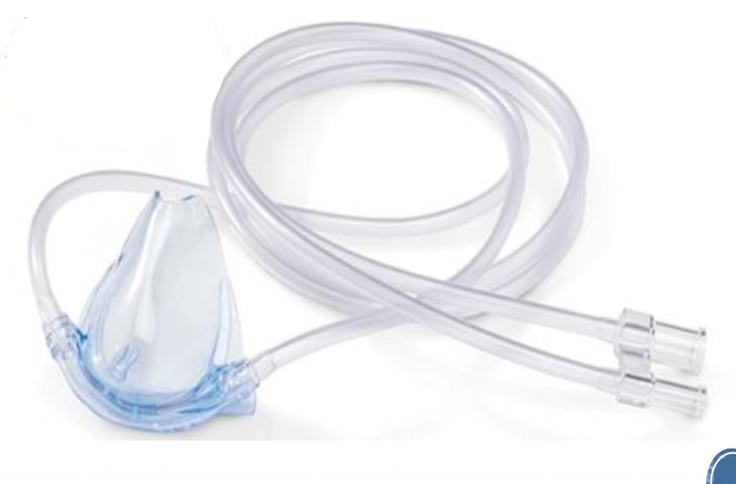 <ul><li><p>Gas may be delivered to the patient through a nasal hood or a full-face mask</p></li><li><p class="p1">Nasal hood is designed to fit snugly over the patientās nose</p></li></ul><p></p>