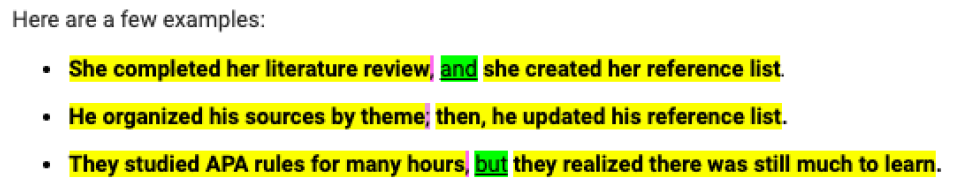 <ul><li><p>Contains at least 2 independent clauses</p></li><li><p>These two independent clauses can be combined with a comma and a coordinating conjunction or with a semi colon</p></li></ul><p></p>