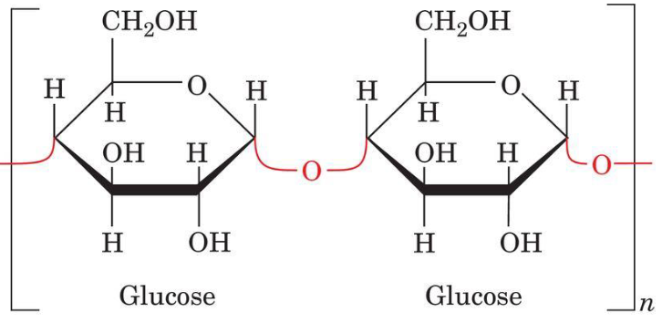 <p><span style="line-height: 19.7625px;">a (1 --> 4) linked D-Glucose </span></p><p><span style="line-height: 19.7625px;">It is a linear polymer of several thousand glucose residues linked by a (1 --> 4) bonds. There are irregularly aggregating helically coiled conformations </span></p>