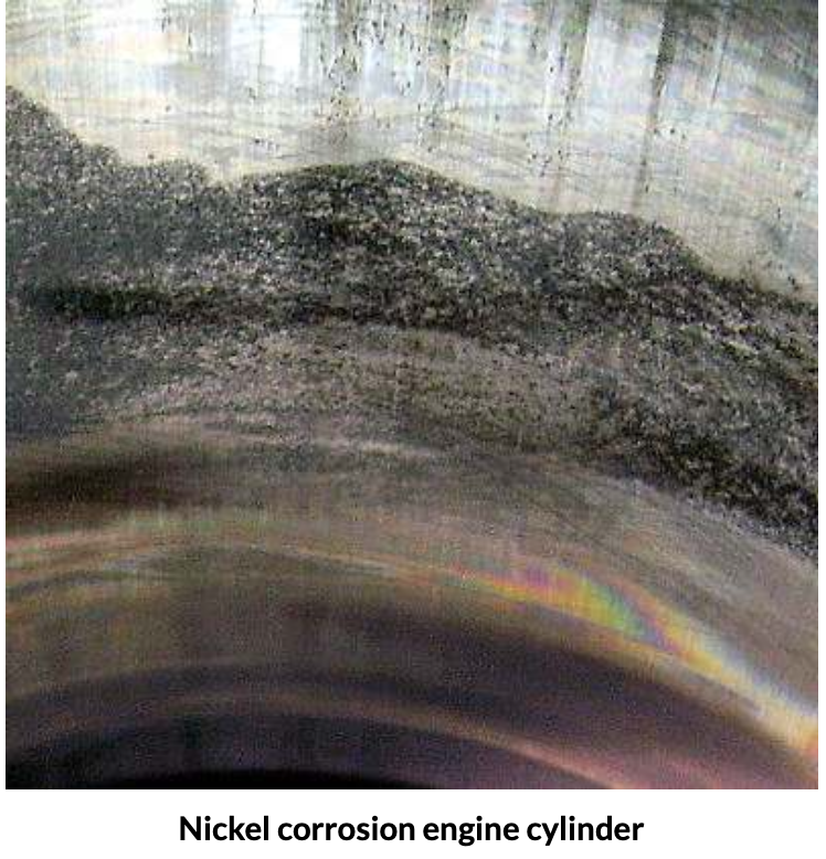 <p>Subject to hot corrosion and embrittlement when sulphur-containing gases are present.</p>