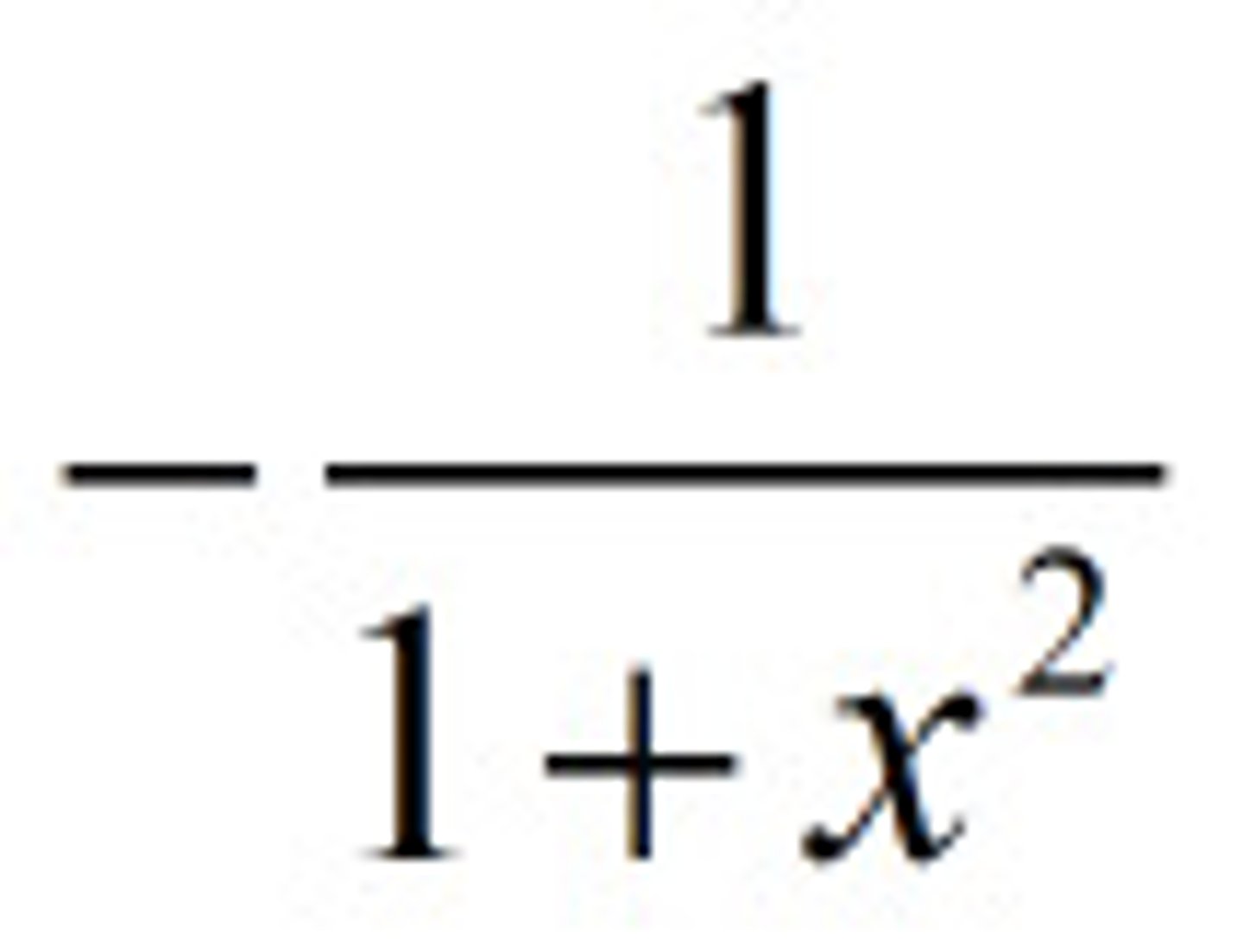 <p>-1 / (1 + x²)</p>