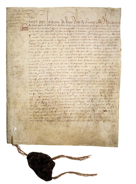 <p>1598 - Edict of Nantes (All Facts) </p>