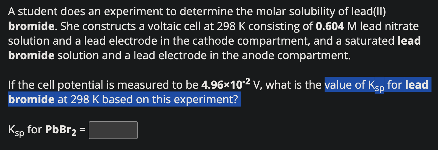 <p>how would u solve for Ksp in a question like this?</p>