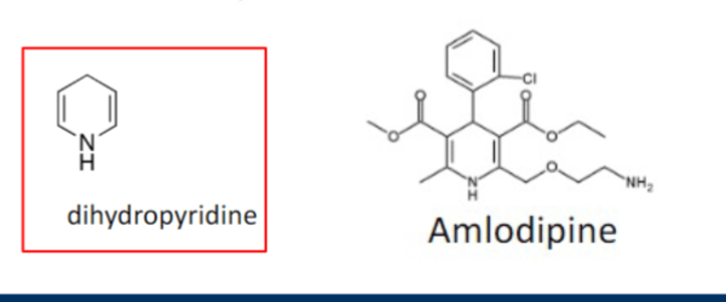 <p>CCBs like amlodipine, clevidipine, felodipine, isradipine, nicardipine, nifedipine, nisoldipine, nimodipine</p>