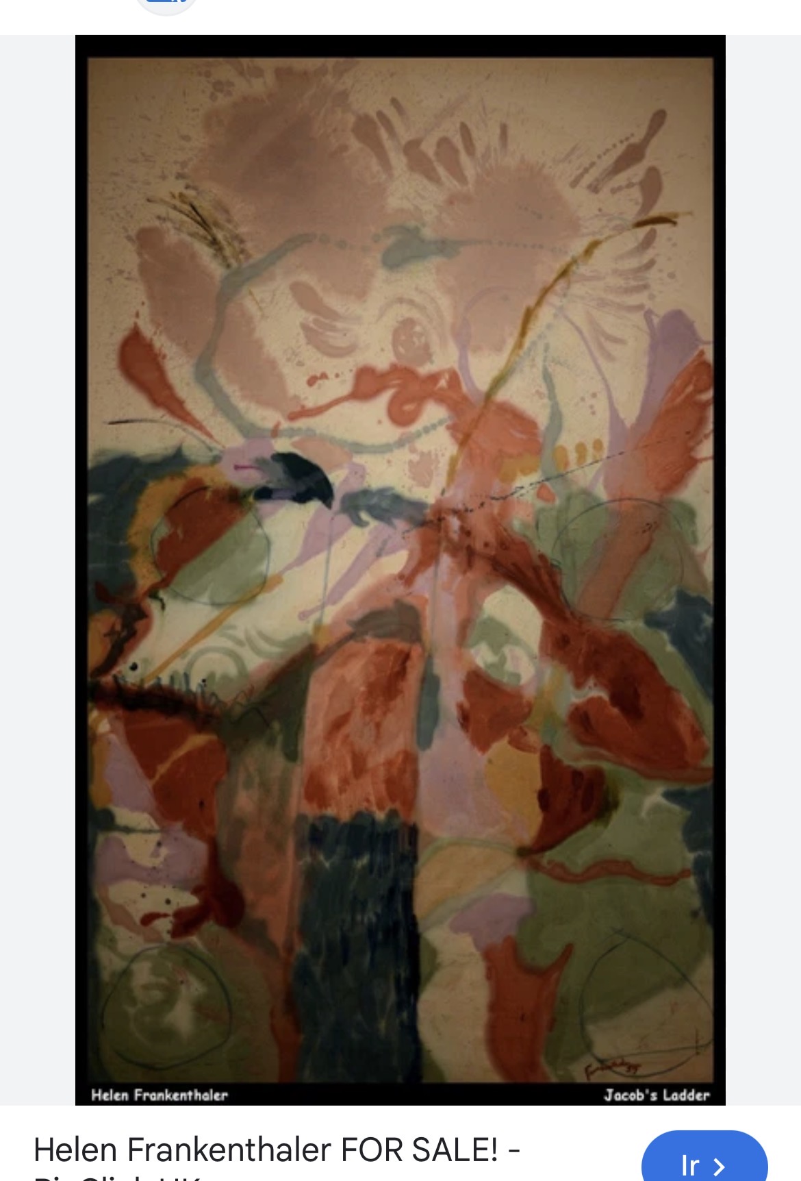 <p>Helen frankethaler ( Jacobs ladder ) modernism </p>