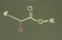 <p>pKa of alpha to an ester (COOR)</p>