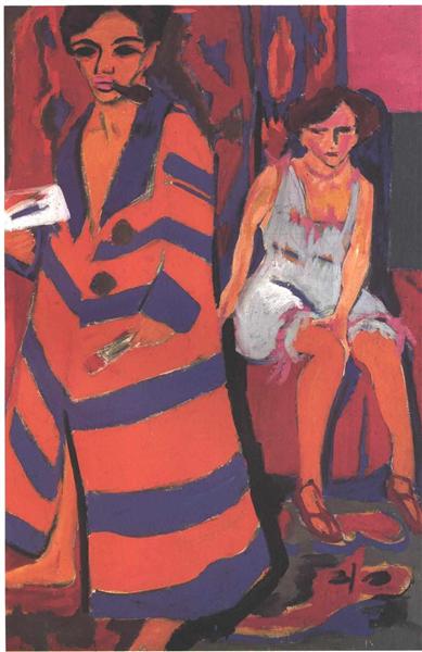 <p>Self-Portrait with a Model</p>