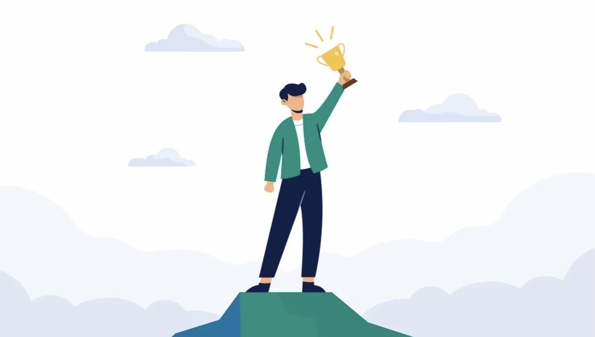 <p>to succeed</p><p>(to achieve something you wanted to do)</p>