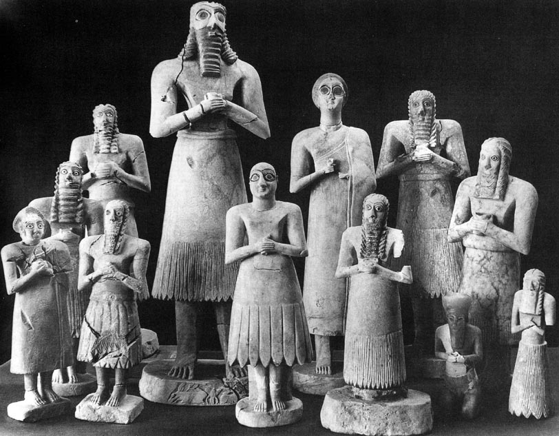 <p>votive statues (Sumerian)</p>