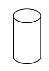 <p>3D shape - 2 circular faces - 0 vertex - 0 edges - this shape can roll</p>