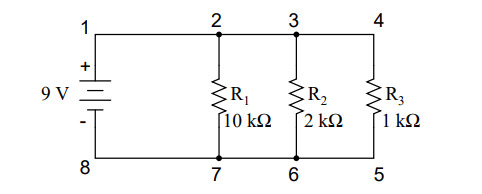 <p>Calculate the total resistance for this circuit.</p><p><em>I am making all kilo-ohms just ohms for simpler calculations</em><br><br><em>R1=10 ohms</em></p><p><em>R2 = 2 ohms</em></p><p><em>R3 = 1 ohm</em></p>
