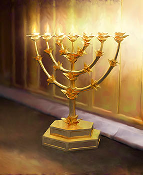 <p>Golden Lampstand(Menorah)</p>
