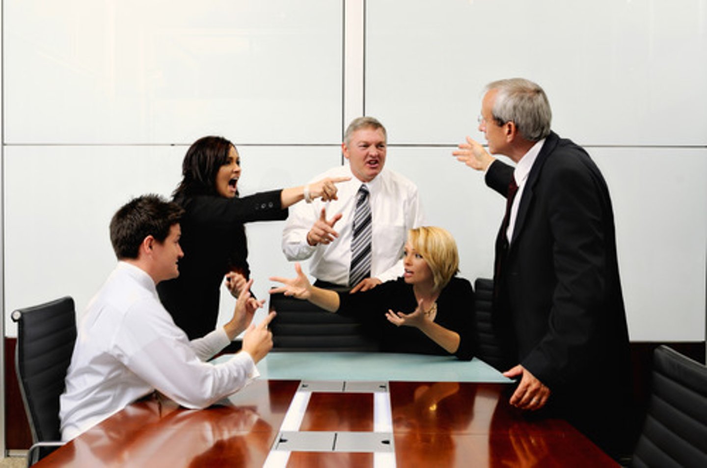 <p>disagreement or arguing between people</p>