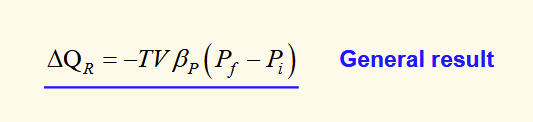 <p>general result for heat flow from a material that is being compressed </p>