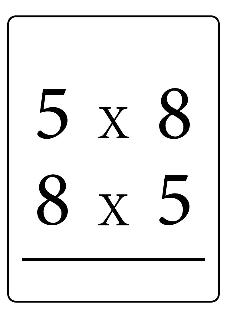 <p>5×8 or 8×5 = ?</p>