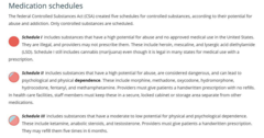 <p>Includes substances that have a high potential for abuse and no approved medical use in the United States, such as heroin and LSD.</p>