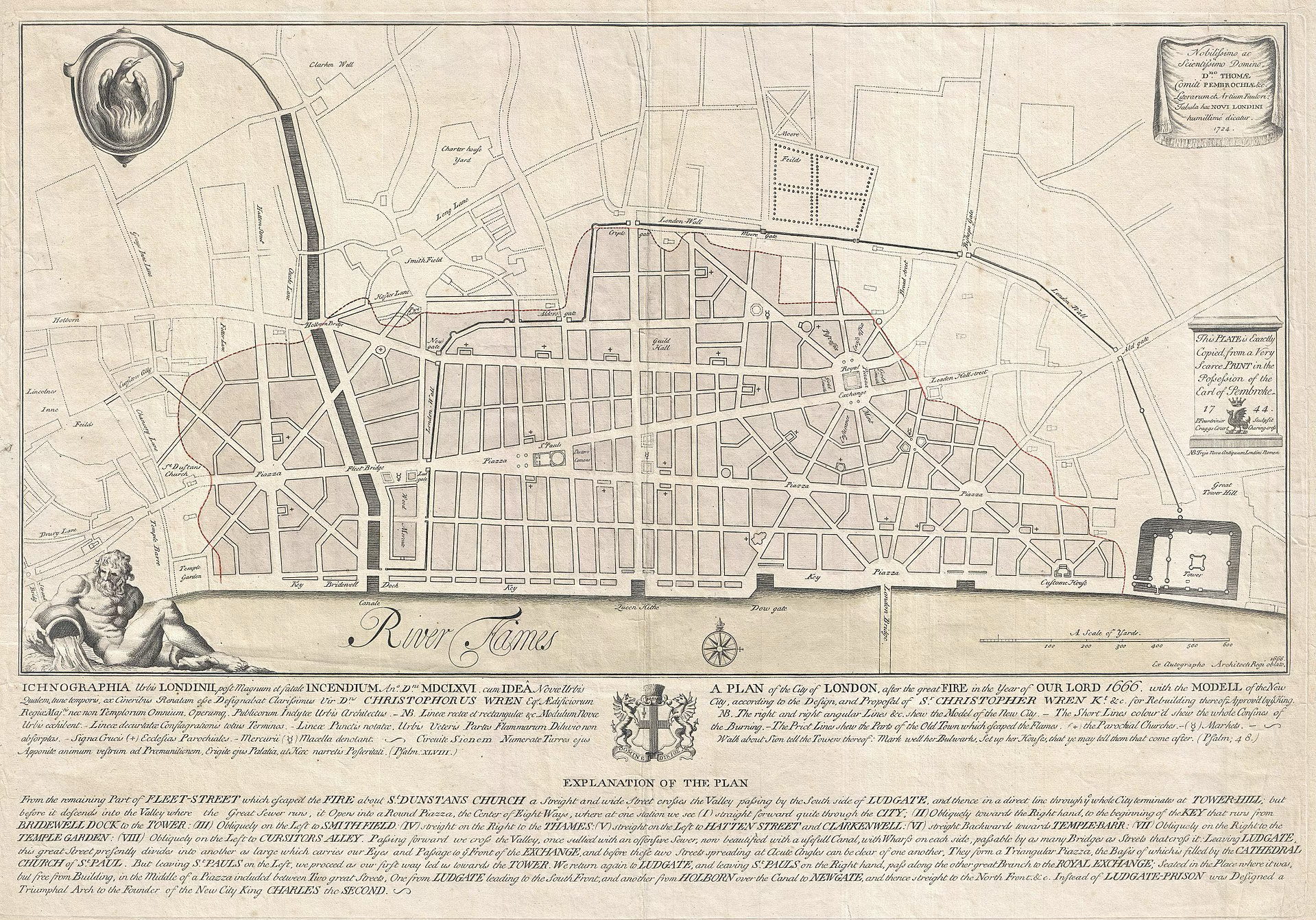 <ul><li><p><span style="background-color: transparent;">Selected for the new plan of London</span></p></li><li><p><span style="background-color: transparent;"><strong>Plan For London, 1666 — 9 days after fire</strong></span></p></li><li><p><span style="background-color: transparent;">Centralized around Church, business and money markets,&nbsp;</span></p></li><li><p><span style="background-color: transparent;">Baroque approach with orthogonal grid — clear avenues leading to important places, triviums</span></p></li><li><p><span style="background-color: transparent;">Wren and Bernini had met so it makes sense that it has Baroque aspects</span></p></li><li><p><span style="background-color: transparent;">Make London a pleasure to experience, meets the goals and values of their leaders to make an impressive capital city</span></p></li><li><p><span style="background-color: transparent;">However, the roads ended up being rebuilt like before the fire</span></p></li><li><p><span style="background-color: transparent;">The king was restrained and controlled by the wealthy, so contractors had to build based on the rights of property owners</span></p><ul><li><p><span style="background-color: transparent;">Wren will go on to create 15 new churches in England</span></p></li></ul></li><li><p>Resembles Pope Sixtus’ V plan for Rome with triviums leading to important elements of the city</p></li></ul><p></p>