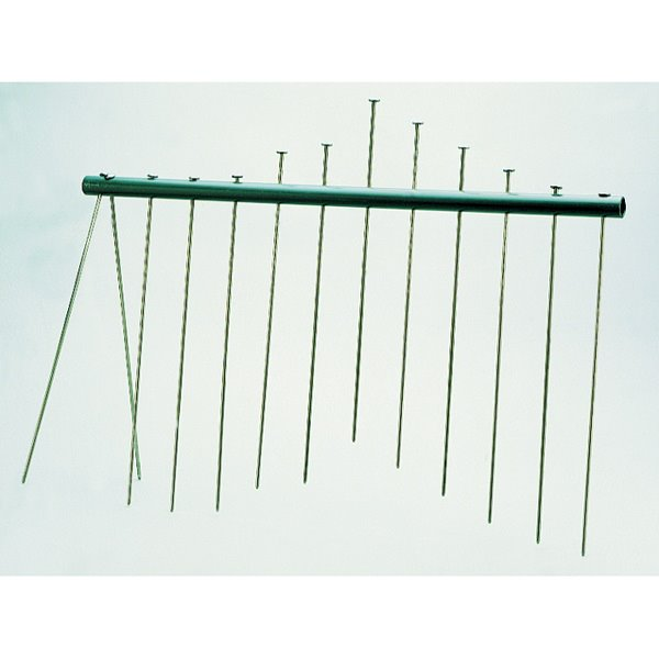 <ul><li><p>Its a frame shaped like a T</p></li><li><p>Any species touching the pins stuck in the ground is only counted once</p></li><li><p>This allows us to also count overlapping vegetation and elevated vegetation</p></li></ul><p></p>