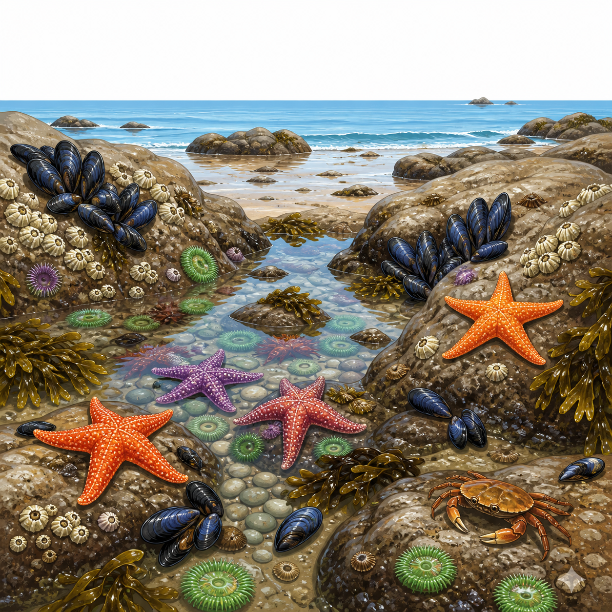<p>The time of day when organisms in the intertidal zone are exposed to air.</p>